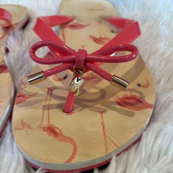 Kate Spade Pink flamingo, flip-flops - Picture 3 of 5